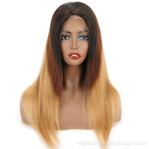 wholesale highlight natural afro curl wig, natural colored  women wigs human hair,bone straight human hair lacefrontawig brazili